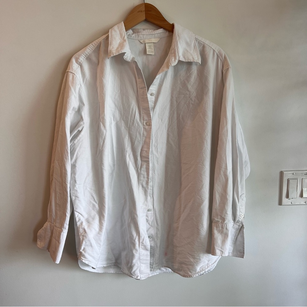 H&M Oversized White Buttondown - Size M